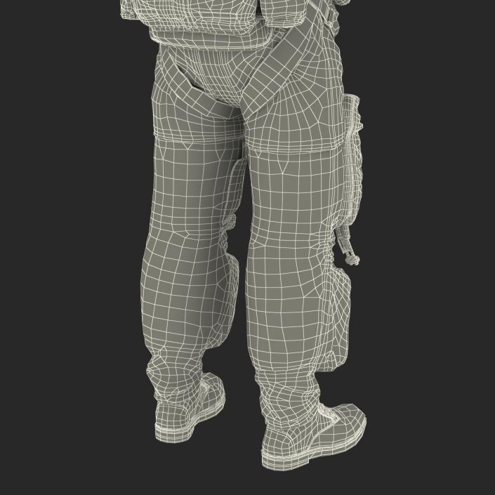 3D model US Advanced Crew Escape Suit ACES Rigged