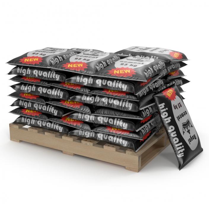 3D Pallet of Cement Bags