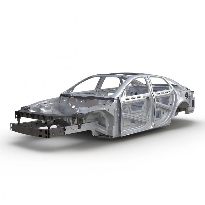 3D Car Frame 4 Rigged model