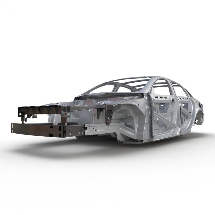 3D Car Frame 4 Rigged model