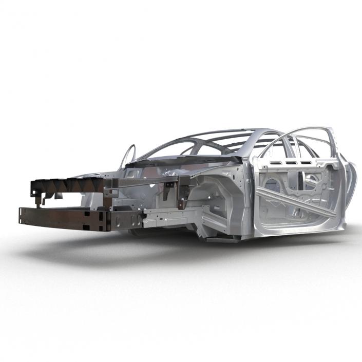 3D Car Frame 4 Rigged model