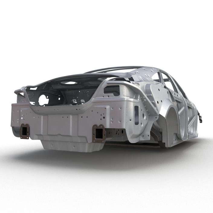 3D Car Frame 4 Rigged model