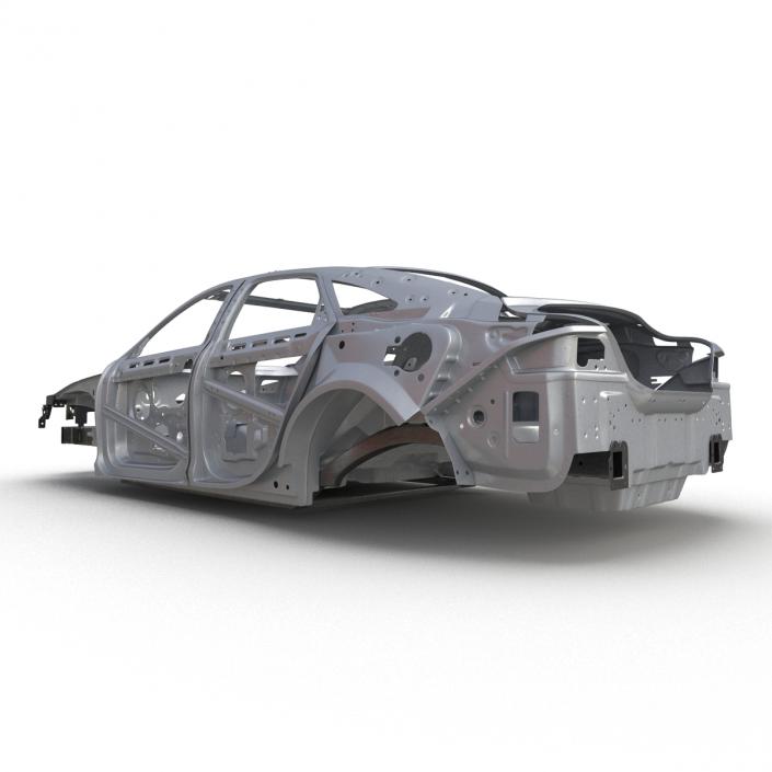 3D Car Frame 4 Rigged model