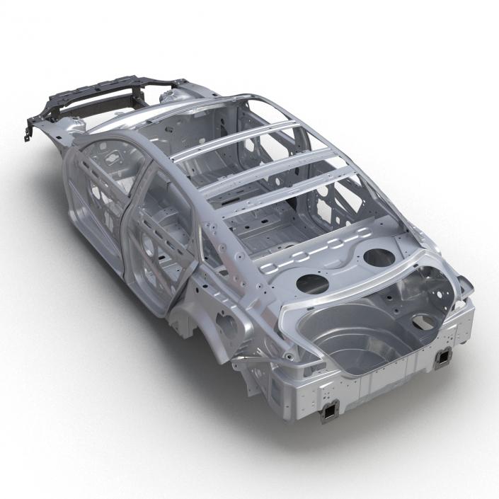 3D Car Frame 4 Rigged model