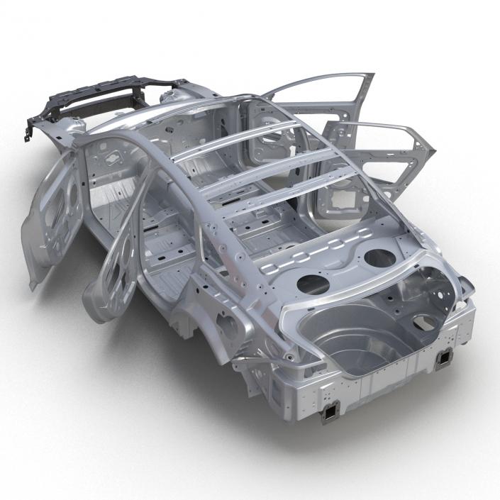 3D Car Frame 4 Rigged model