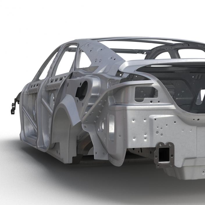 3D Car Frame 4 Rigged model