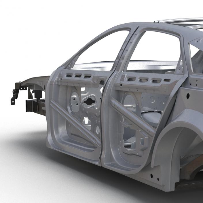 3D Car Frame 4 Rigged model