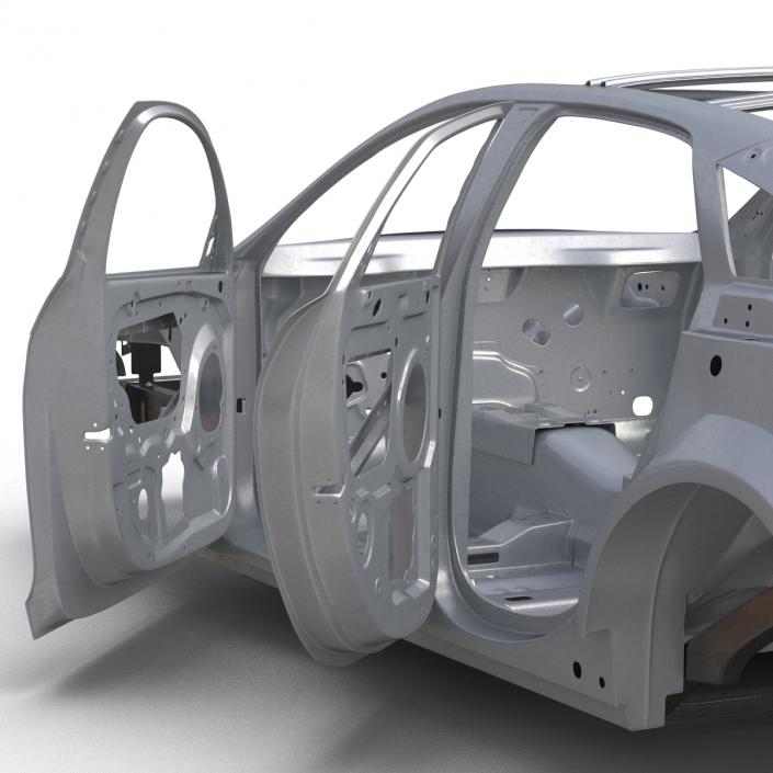 3D Car Frame 4 Rigged model