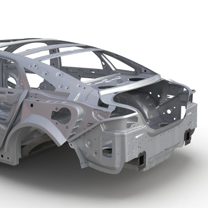 3D Car Frame 4 Rigged model