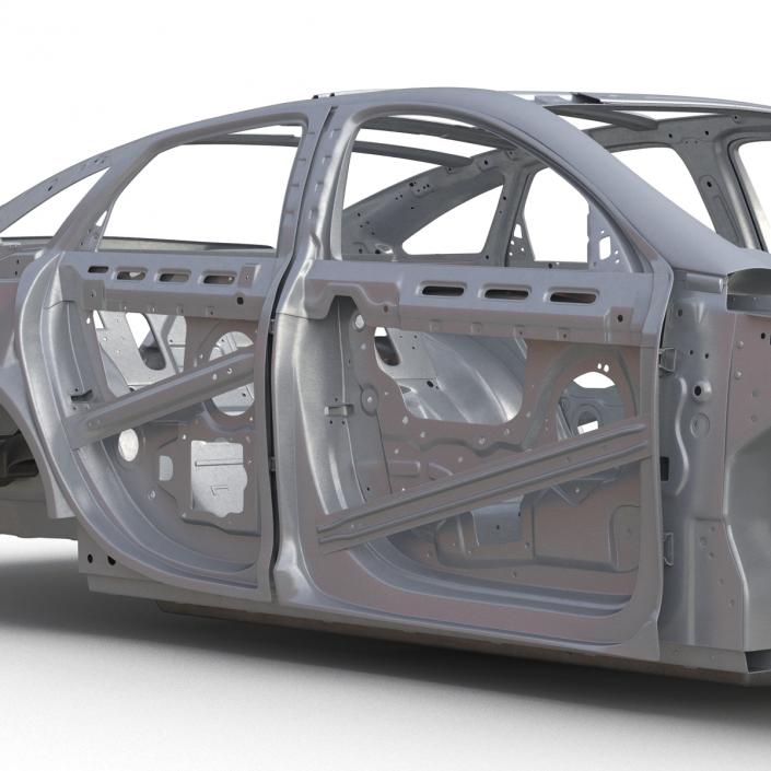 3D Car Frame 4 Rigged model