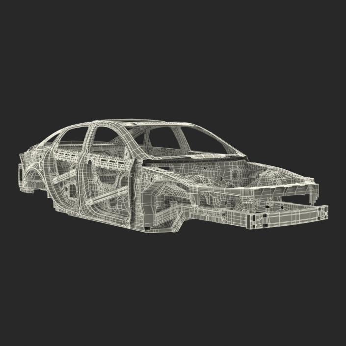 3D Car Frame 4 Rigged model