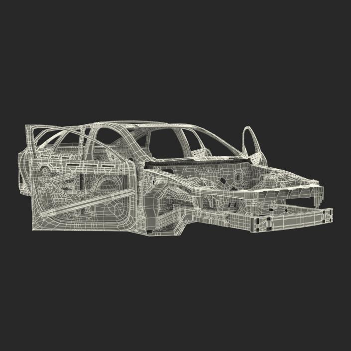 3D Car Frame 4 Rigged model