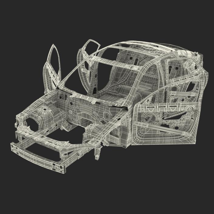 3D Car Frame 4 Rigged model