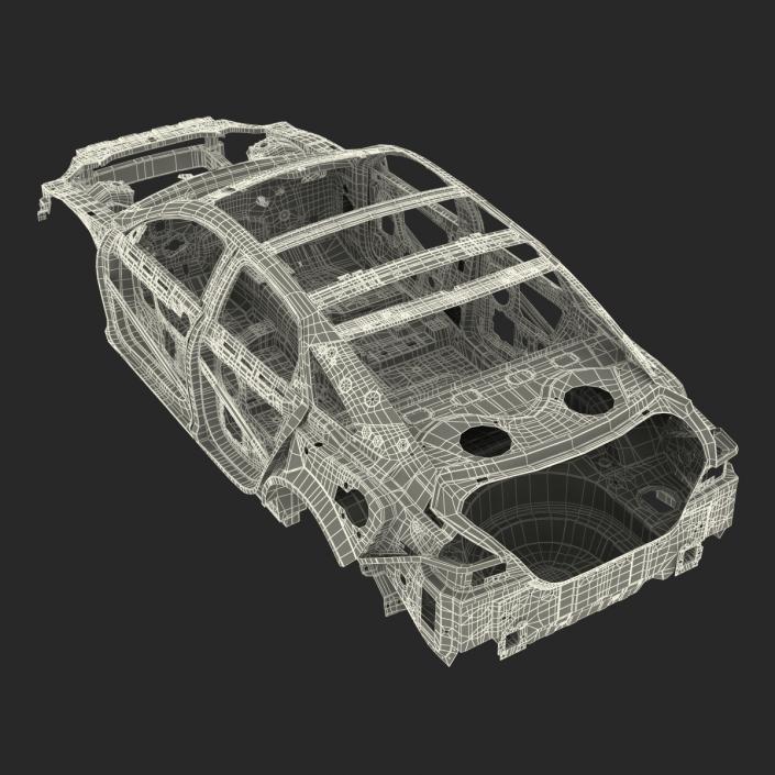 3D Car Frame 4 Rigged model