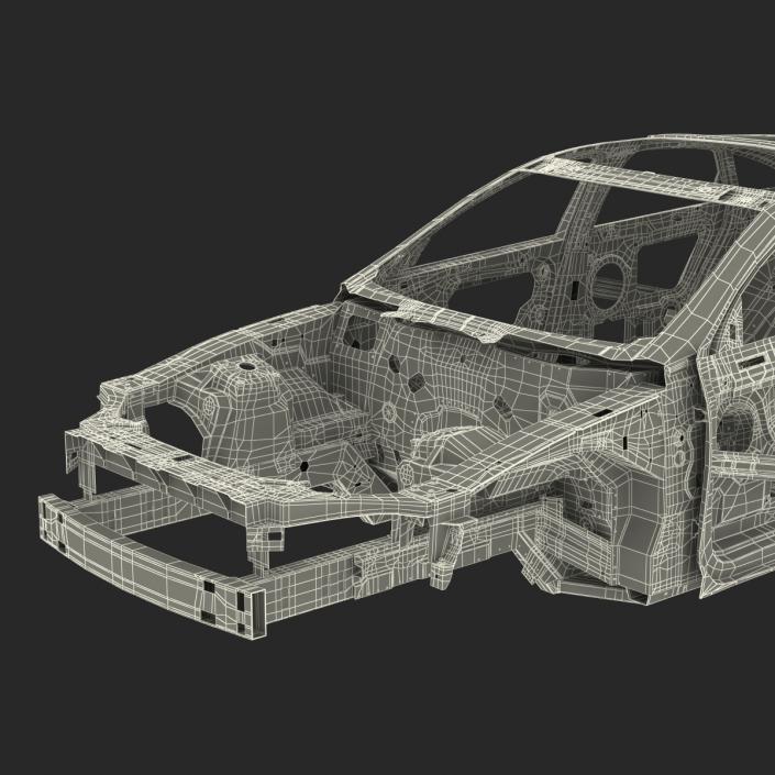 3D Car Frame 4 Rigged model