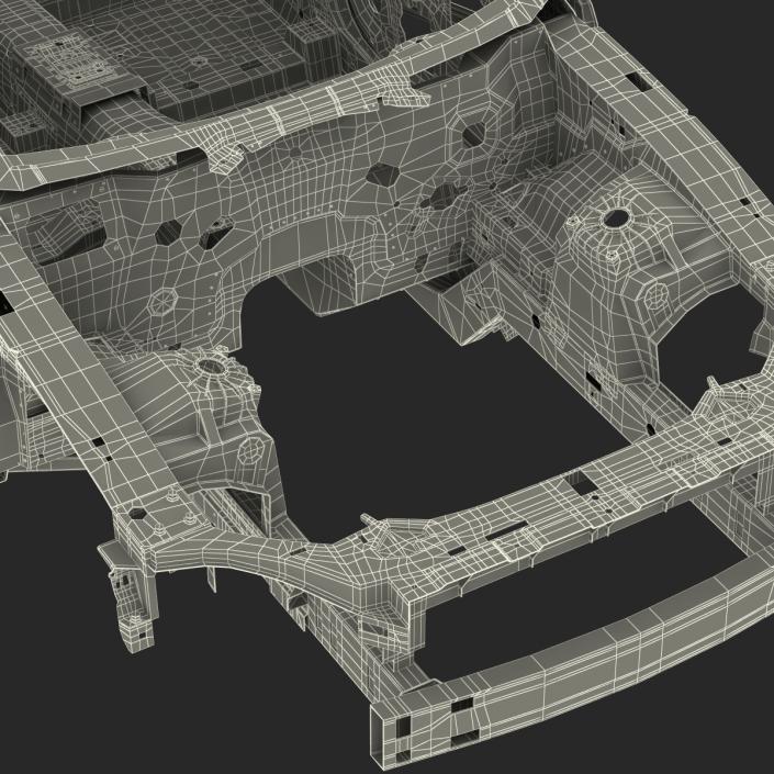 3D Car Frame 4 Rigged model