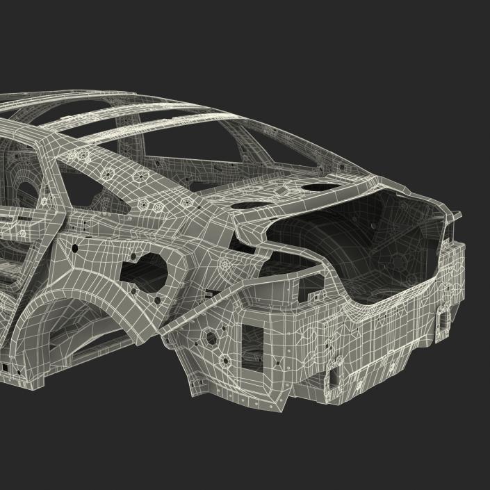 3D Car Frame 4 Rigged model