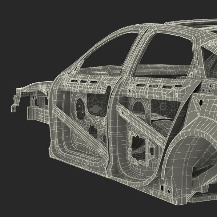 3D Car Frame 4 Rigged model