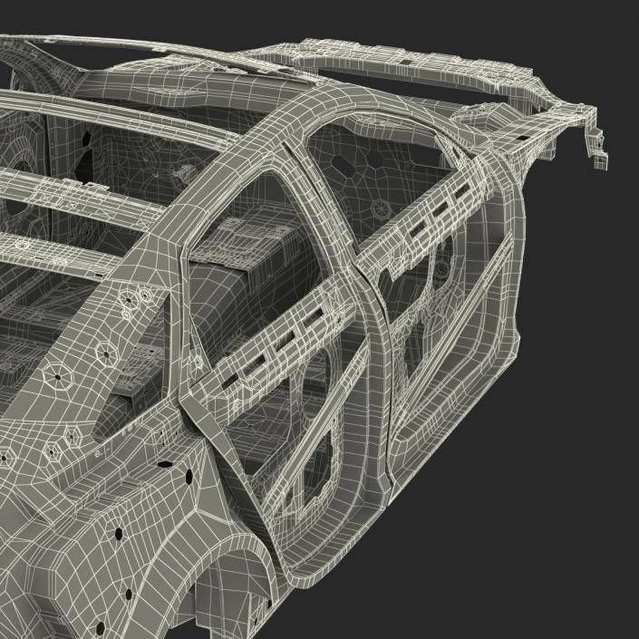 3D Car Frame 4 Rigged model