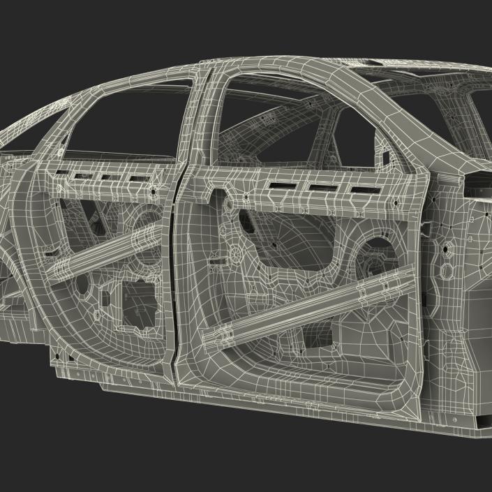 3D Car Frame 4 Rigged model