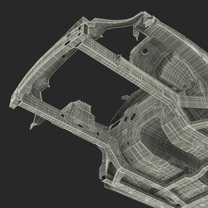 3D Car Frame 4 Rigged model