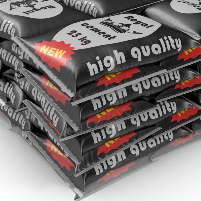 Cement Bags Stack 3D