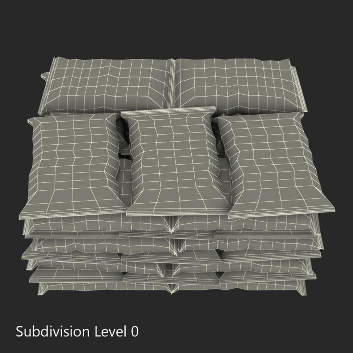 Cement Bags Stack 3D