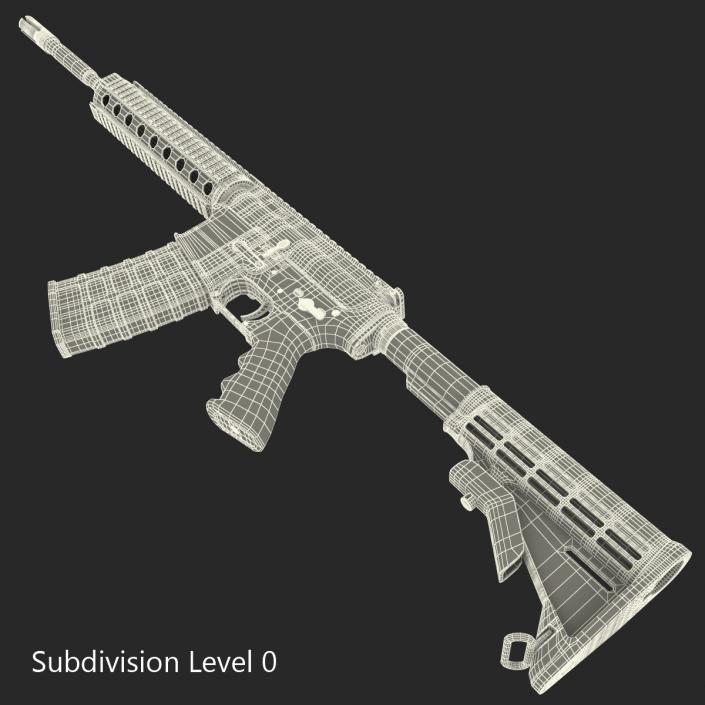 3D Assault Rifle AR15 model