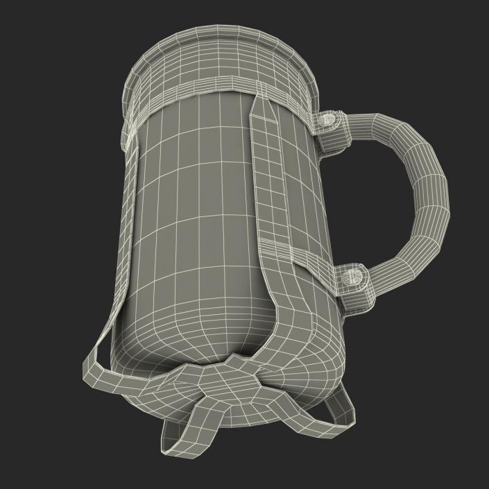 French Press Coffee Pot 2 with Coffee 3D