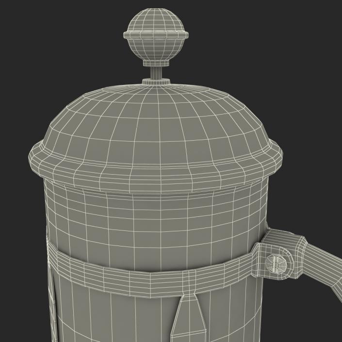 French Press Coffee Pot 2 with Coffee 3D