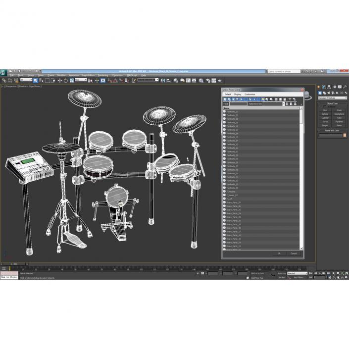 Electronic Drum Kit Generic 2 3D model