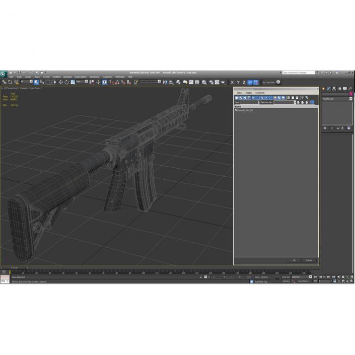 3D Assault Rifle Generic 3 model