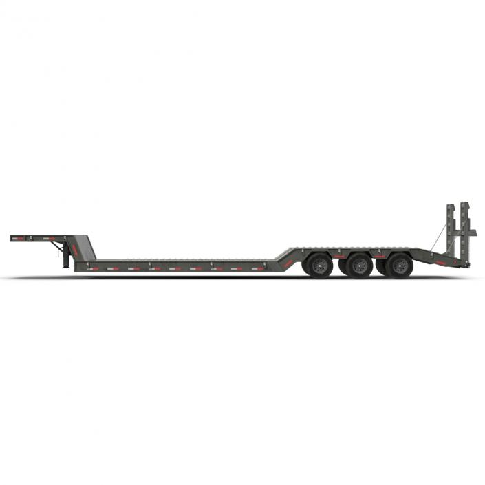 Double Drop Lowboy Tri Axle Trailer 2 3D