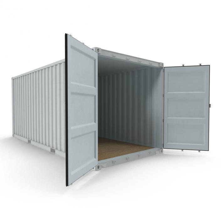 3D model 20 ft ISO Container White