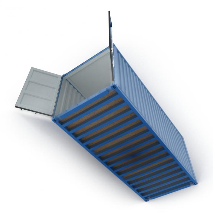 20 ft ISO Container Blue 3D model