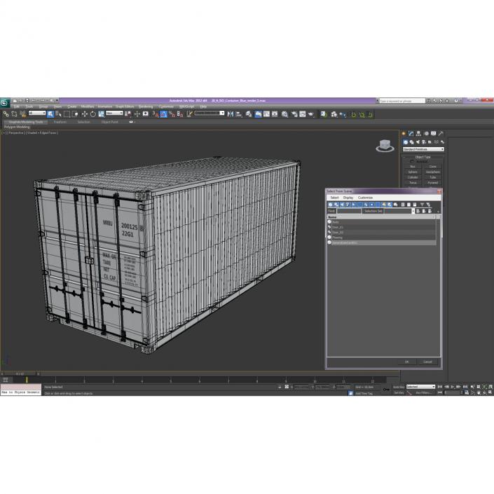 3D model 20 ft ISO Container White