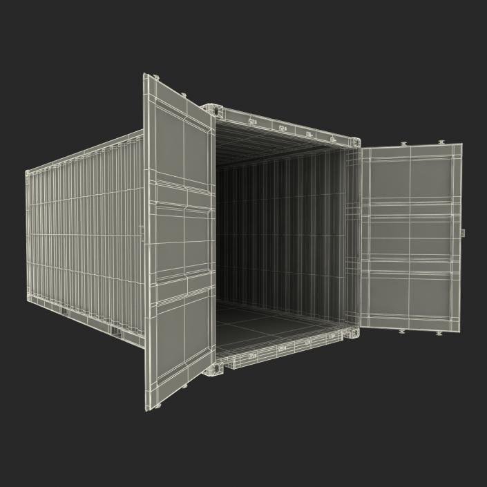 3D model 20 ft ISO Container White