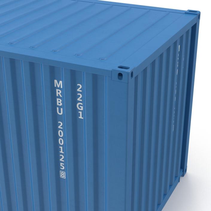 20 ft ISO Container Blue 3D model