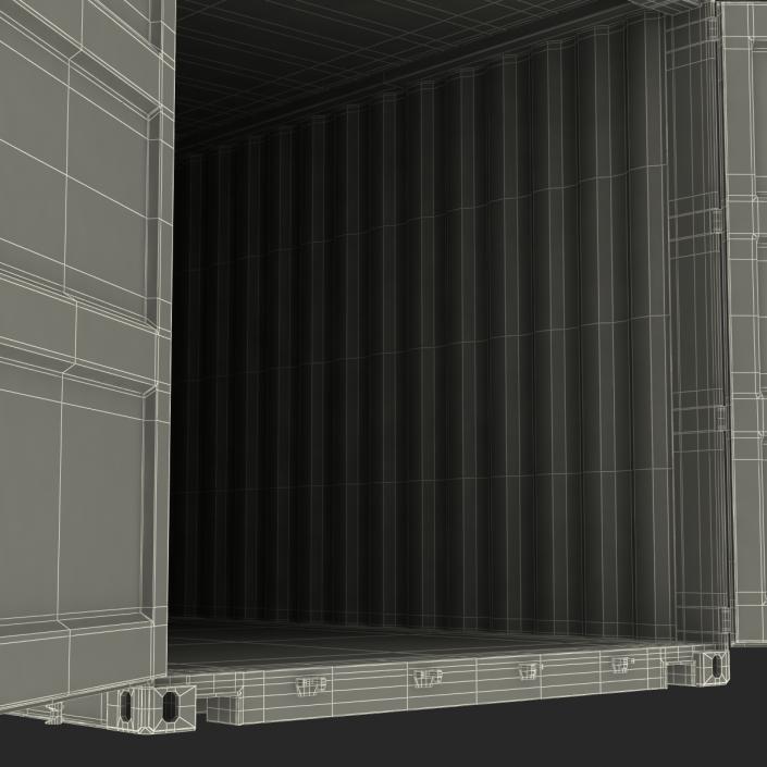 3D model 20 ft ISO Container White