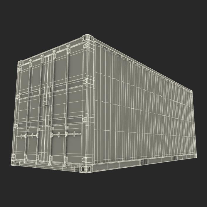 20 ft ISO Container Blue 3D model