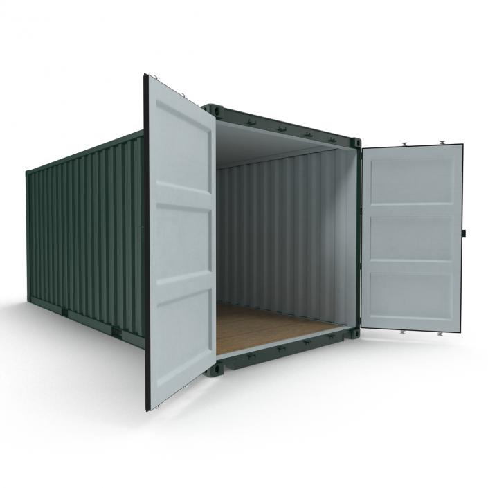 3D model 20 ft ISO Container Green