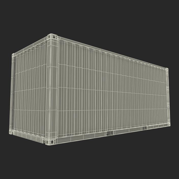 20 ft ISO Container Blue 3D model