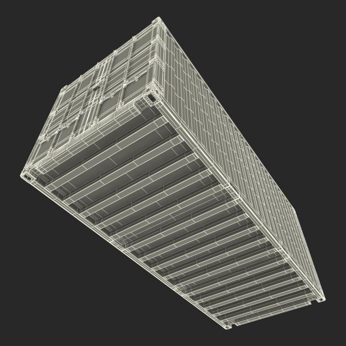 20 ft ISO Container Blue 3D model