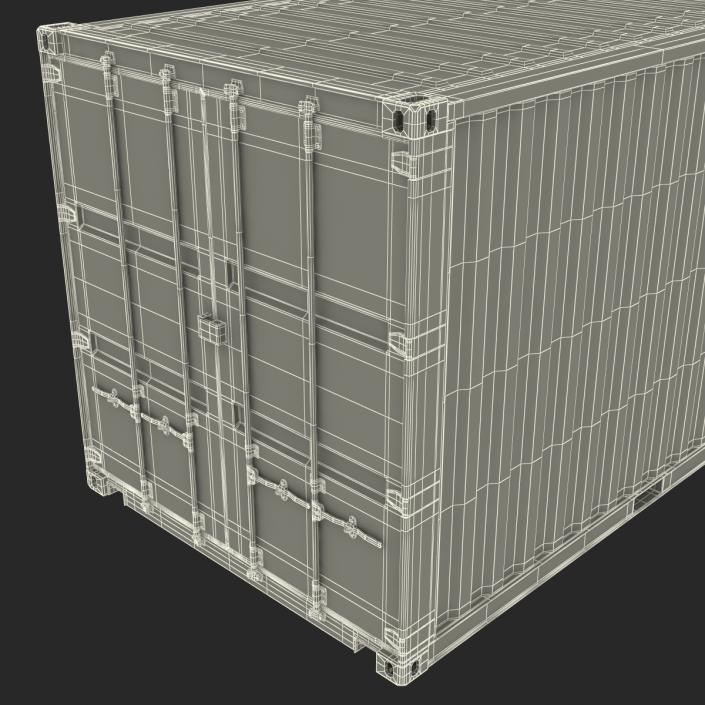 20 ft ISO Container Blue 3D model