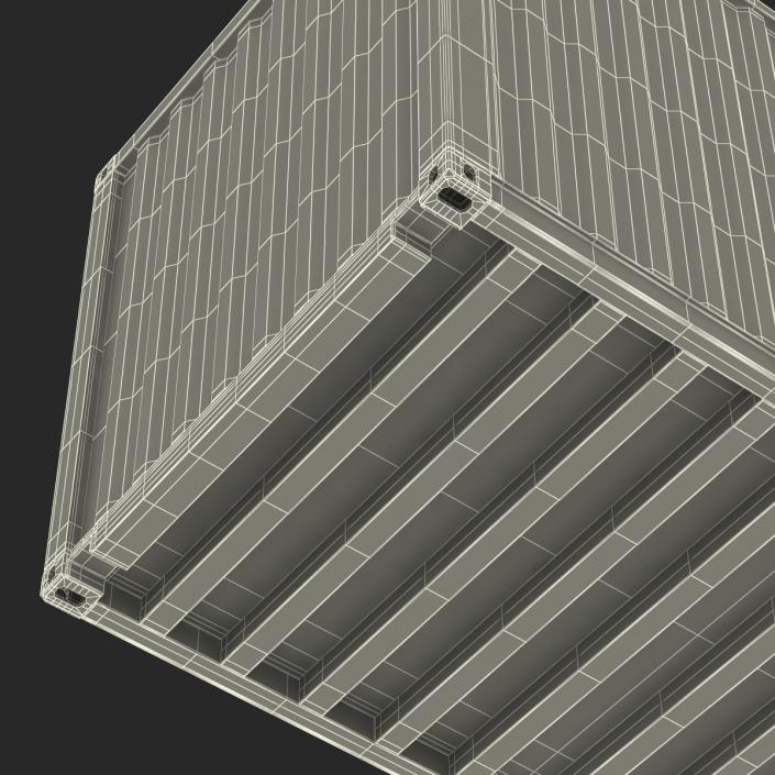 3D model 20 ft ISO Container Green