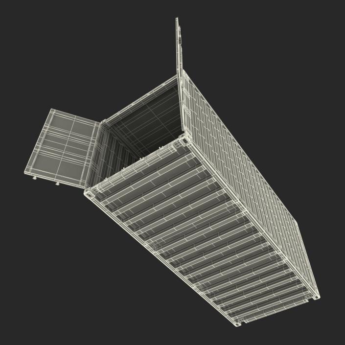 3D model 20 ft ISO Container Green