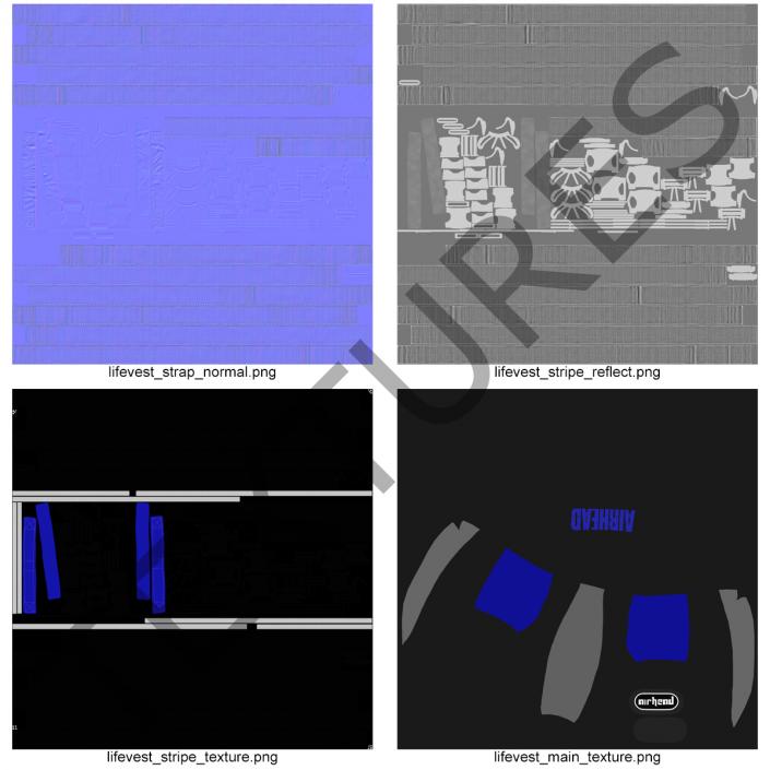 Life Vest Blue 3D model