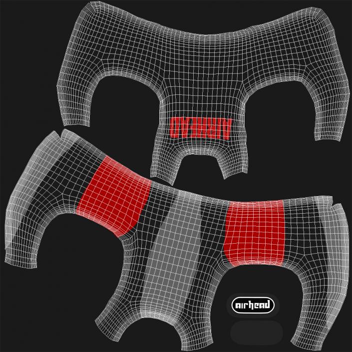 3D Life Vest Red model