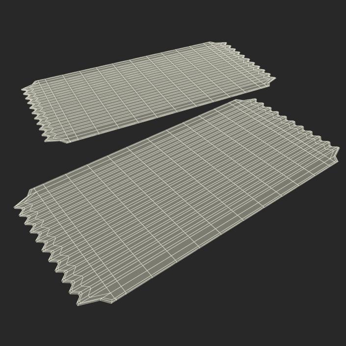 3D Blank Movie Ticket model