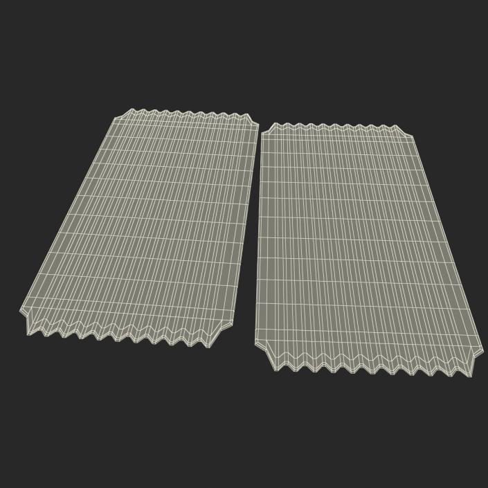 3D Blank Movie Ticket model